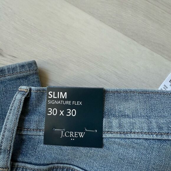 J Crew Slim-fit jean in signature flex Light Denim Blue 30X30 NWT in packaging - Picture 5 of 6